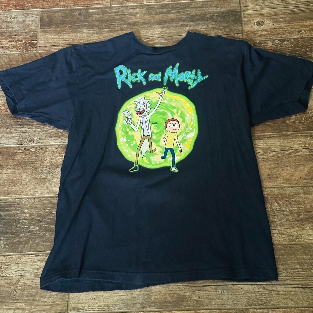 Rick & Morty Blue T-Shirt - XL - Adult Swim - Ripple Junction